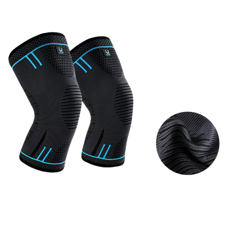2Pcs Compression Knee Support Sleeve Elastic & Breathable Knee Brace Xl