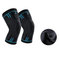 2Pcs Compression Knee Support Sleeve Elastic & Breathable Knee Brace Xl