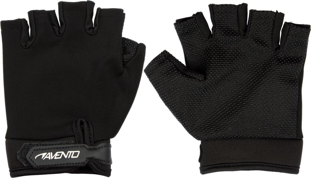 Avento fitness handschoenen mesh - zwart - s/m