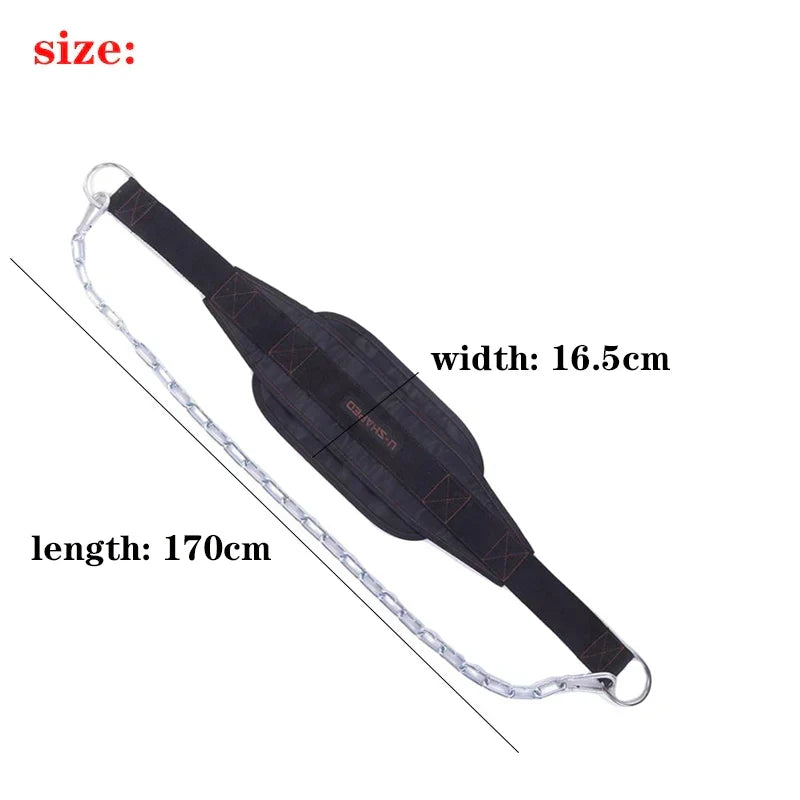 Thick Neoprene Weight Lifting Belt with Chain