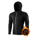 Men Fleece Lined Compression Shirt Long Sleeve Thermal Running Gym Fitness Breathable Sports Top